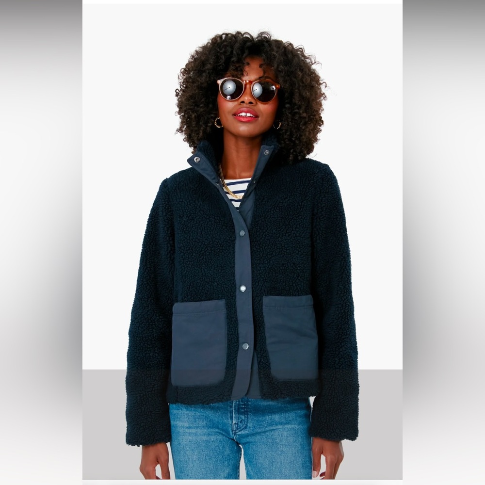 NWT Barbour Navy Netley Fleece